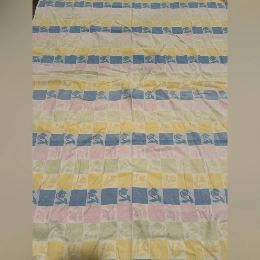 Vintage Floral Pattern Cotton throw blanket​